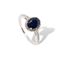 Ringe Idee Preziose dal 1987 Dame in Weißgold Zaffiro blu 1.37 Ct IP.AK18B/4Z - IP.AK18B/4Z